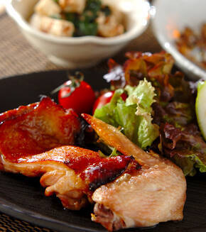 鶏肉のオーブン焼きの献立