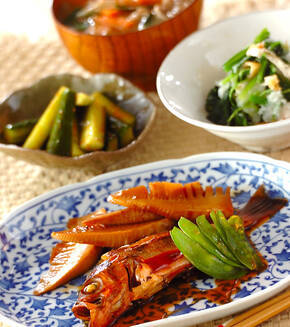 メバルの煮付けの献立