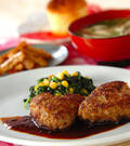 「バレンタインハンバーグ」の献立