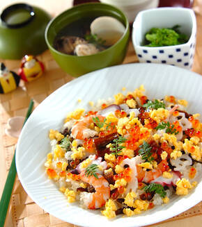 華やかちらし寿司の献立