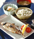 「アジのシンプル塩焼き」の献立