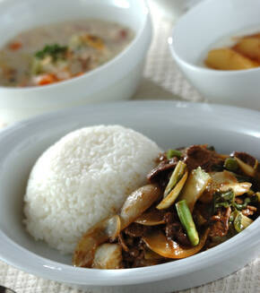 炒めカレーの献立