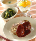 「春キャベツ入りハンバーグ」の献立