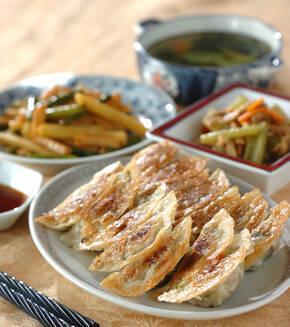 具だくさん焼き餃子の献立