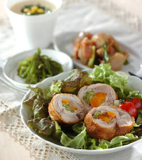 チキンのロール煮の献立