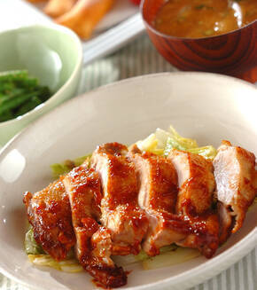 鶏肉のケチャップ煮の献立