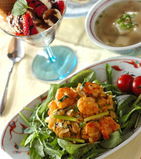 プリプリエビマヨの献立