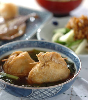 油揚げのお楽しみ袋煮の献立