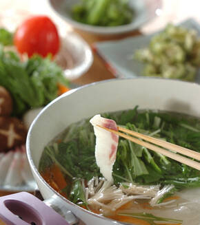 鯛のしゃぶしゃぶの献立