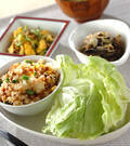 「レタス包み納豆チャーハン」の献立