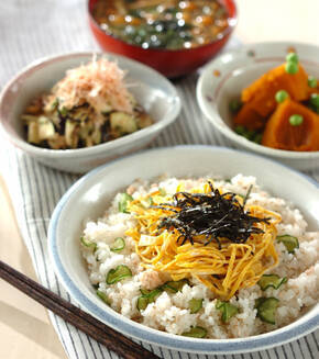 タラコ入り混ぜ寿司の献立