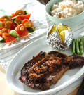 「玉ネギソースがけステーキ」の献立