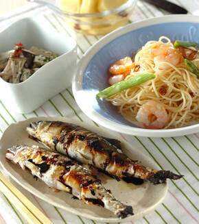 アユの洋風ソテーの献立