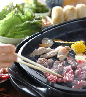 サルサソースの焼き肉の献立