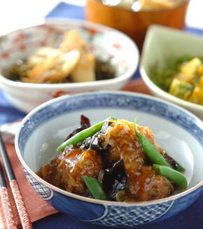 ポーク肉団子のしょうゆ煮の献立