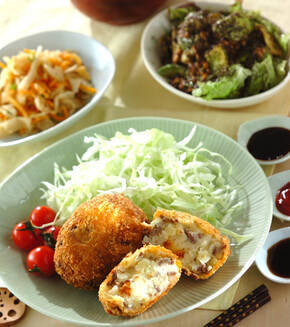 ポテトコロッケの献立