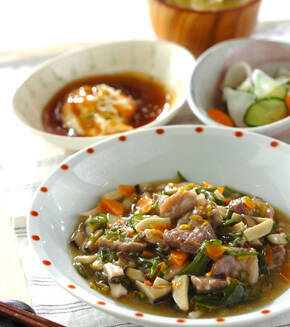 豚ロース肉の菊花炒めの献立