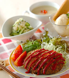メンチカツの献立