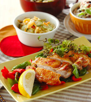 鶏肉のハーブ焼きの献立