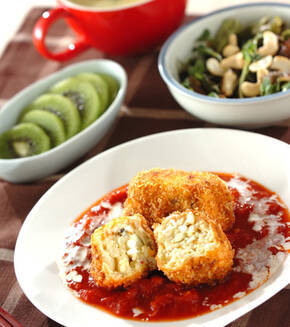 カ二クリームコロッケの献立