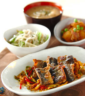 サンマのシンプルソテーの献立