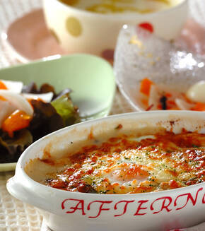 卵のクリーミーグラタンの献立