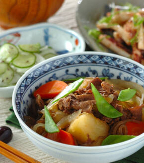 ほっくり肉ジャガの献立