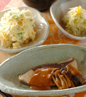 ブリのピリ辛みそ煮の献立