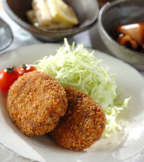 定番のポテトコロッケ じゃがいもほくほく 簡単基本のレシピの献立