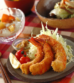 ゴママヨエビフライの献立