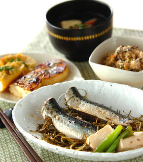 イワシの煮付けの献立