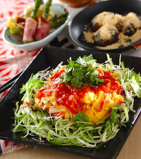 ふわふわ卵炒めの献立