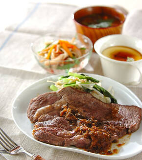 和風ステーキの献立