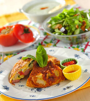 カラフルオムレツの献立