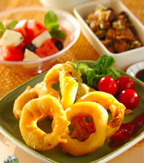 玉ネギのカレー風味揚げの献立