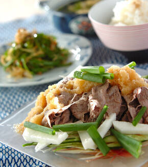 牛肉の冷しゃぶサラダ仕立ての献立