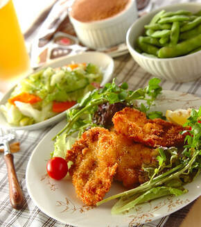 鶏むね肉のチキンカツの献立