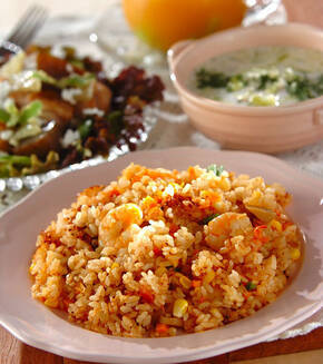 エビピラフの献立