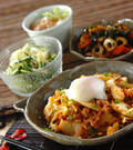 「キャベツの肉みそキムチ炒め」の献立
