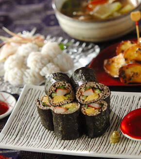 そば巻き寿司の献立