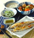 「家庭で簡単！鮎の塩焼き グリルでおいしく焼こう」の献立