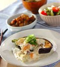 「焼きナスのエビソースがけ」の献立