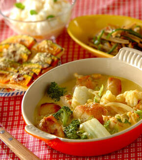 チキンのクリーム煮の献立