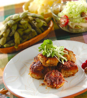 ひとくち肉団子の献立