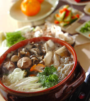 ヘルシーキノコ鍋の献立