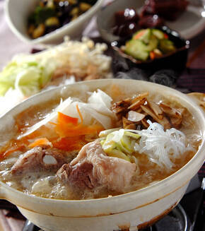 みそ仕立ての豚バラ鍋の献立