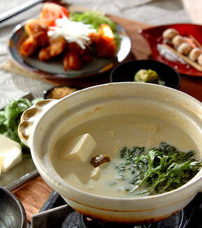 あったか豆乳湯豆腐の献立