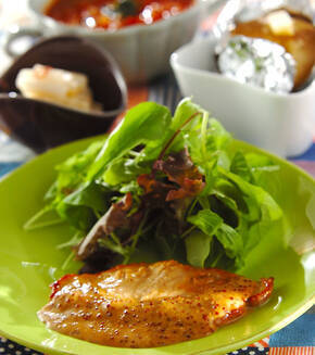 豚肉ソテークリームソースの献立