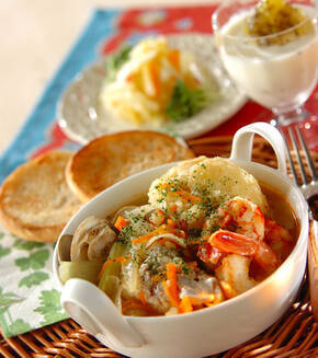 魚介のスープの献立