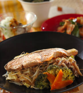 鮭のみそ焼きの献立